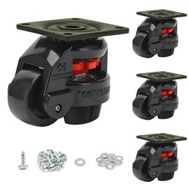 Leveling Casters Retractable Heavy Duty of 440 Lbs Set of 4,Height Adjustable Machine Leveling Feet Plate Castors for Workbench, Heavy Furniture,Machine Equipment(1.5 INCH)