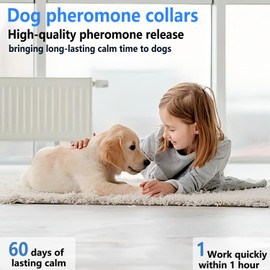 Calming Collar for Dogs with Long-Lasting Pheromone,6 Pack Dog Calming Collar Helps Reduce Unwanted Behavior,Stress Relief Lasts 120 Days 25 Inches Size Flexible Adjustable for Puppy & Adult Dogs