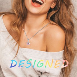 NUJIFFY 925 Sterling Silver Charms Bead for Bracelets Necklaces, Pink Flower Bag Charms Pendant, Bunny Piggy Bead Charm Bracelets, Cute Graduation Gifts Jewelry for Women