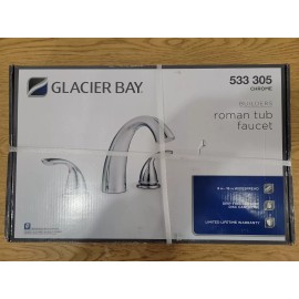 Glacier Bay Builders 2-Handle Deck-Mount Roman Tub Faucet - Polished Chrome...