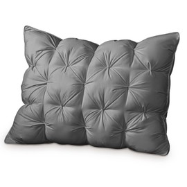 ZUBISU Queen Size Luxury White Goose Down Pillow,800 Fill Power Fluffy and Soft Hotel Feather Pillow,Ideal Bed Pillows for Side Sleepers,Pack of 1 (King, Grey)