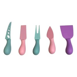 Movasa Set 5 Mini Cuchillos Queso Botana Mantequilla Gourmet