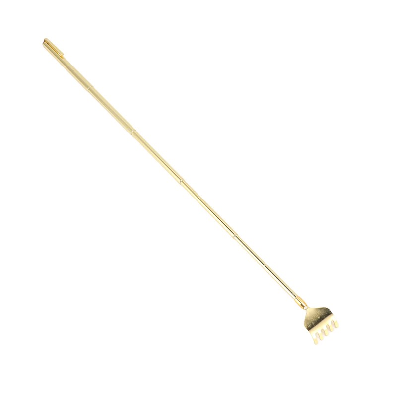 Glomora Gold Telescopic Back Scratcher Set, Portable Extendable Stainless Steel