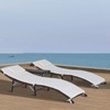 Outsunny Set of 2 Patio PE Rattan Chaise Lounge Set,