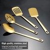 Homquen Gold Kitchen Utensils Set 4pcs, Titanium Gold Plating Stainless