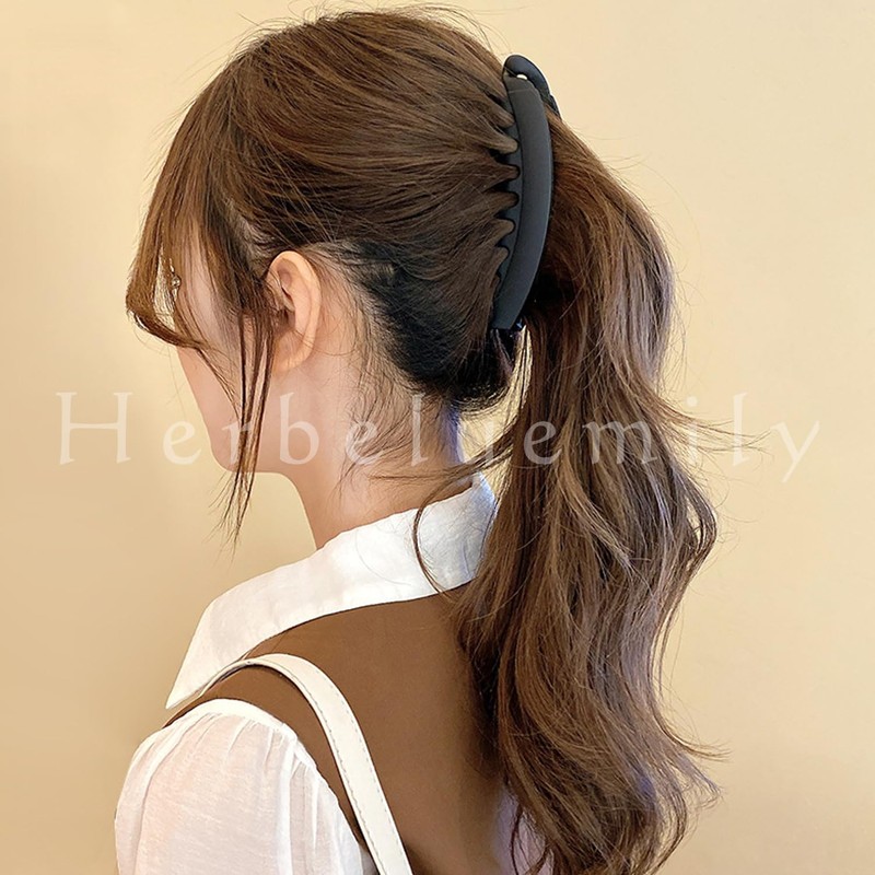 Herbeluemily Banana Clip, Hair Clip, Simple, Elegant, Casual, Hairy, Large