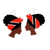 Caribbean Flag Drop Earrings for Black and Brown Skin Women