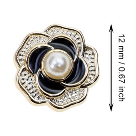 Penta Angel Hijab Magnetic Pins 4Pcs Small Flower No-Snag Multi-Use Pinless Safety Button with Magnets for Women Girls Clothes Hat Decor (4)