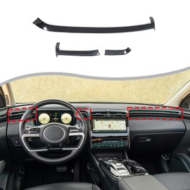 Aunginsy Center Console Dashboard A/C Air Outlet Vent Trim Strips Compatible with Hyundai Tucson/Santa Cruz 2022-2024 Car Central Control Air Conditioning Vent Panel Decorative Cover ABS Accessories