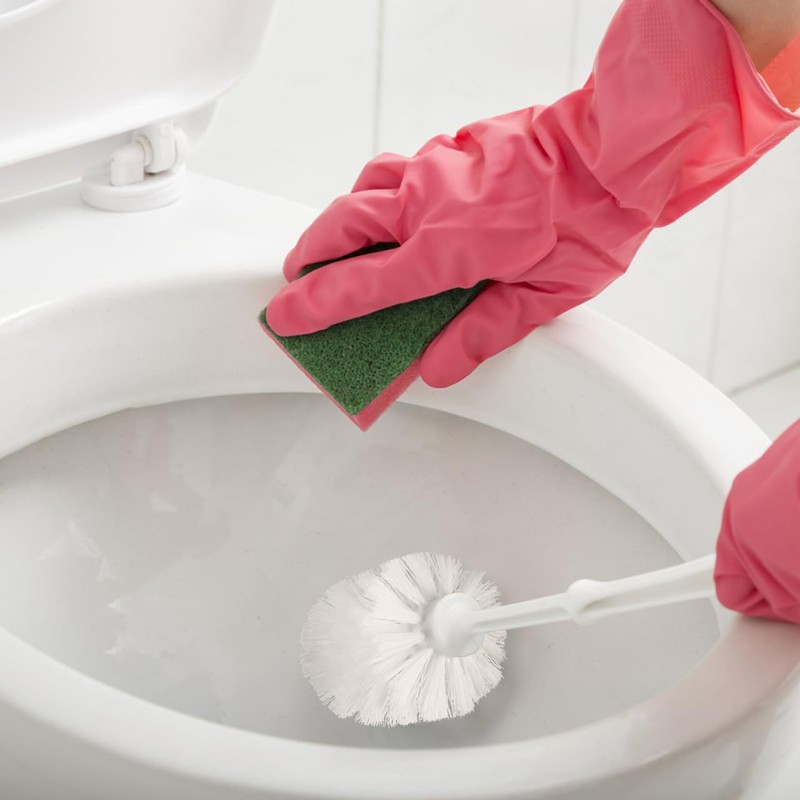 TOPBATHY Toilet Brush Head Replacement with Stiff Bristles Toilet Brush