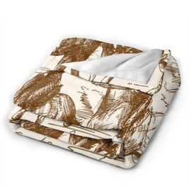 Gbuzozie American Wild West Desert - Manta de forro polar ligera y ultra suave para sofá, cama, camping, viajes, manta de microfibra súper suave y acogedora de 50 x 40 pulgadas