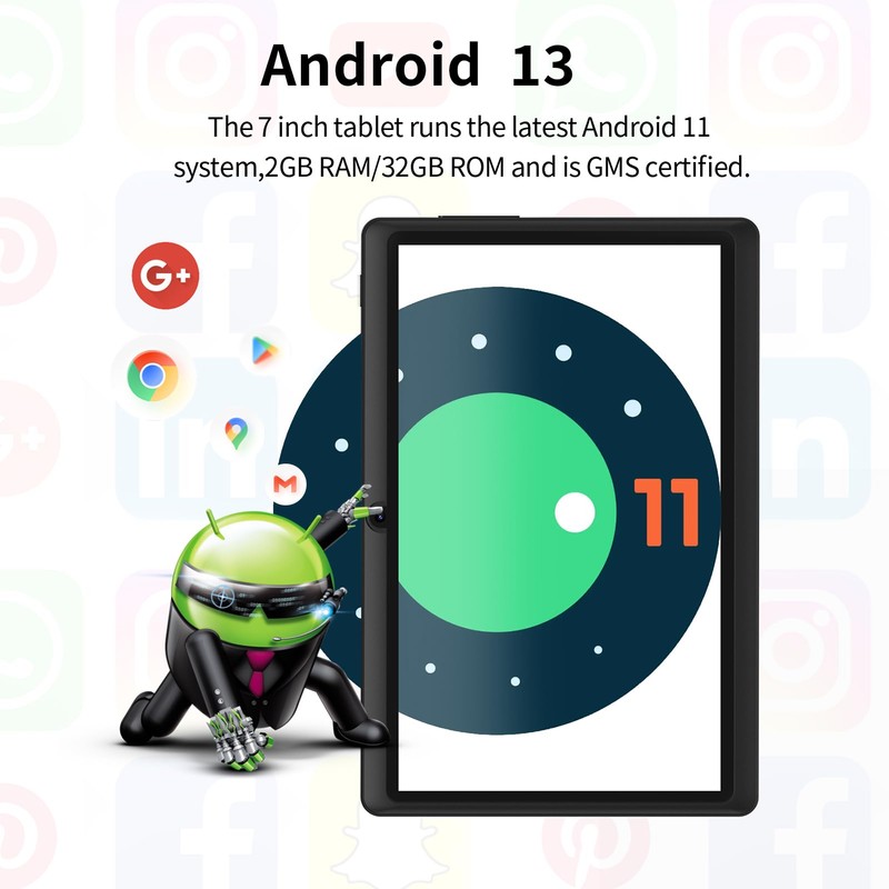 PRITOM 7 inch Tablet Android 13,32 GB, (Expandable 128GB),3500 Mah,