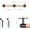 SELEWARE 34 Inch Wood Handrail Indoor Stair Handrail Drywall Mount
