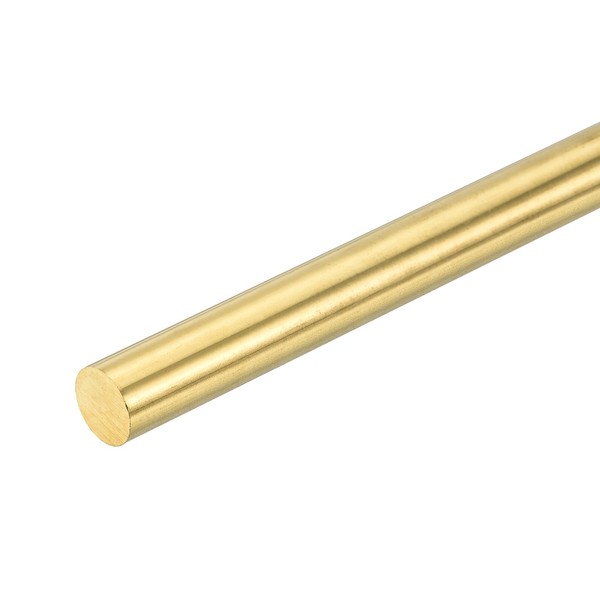 sourcing map 1 Pcs 19/32"(15mm) Dia Brass Solid Round Rod,