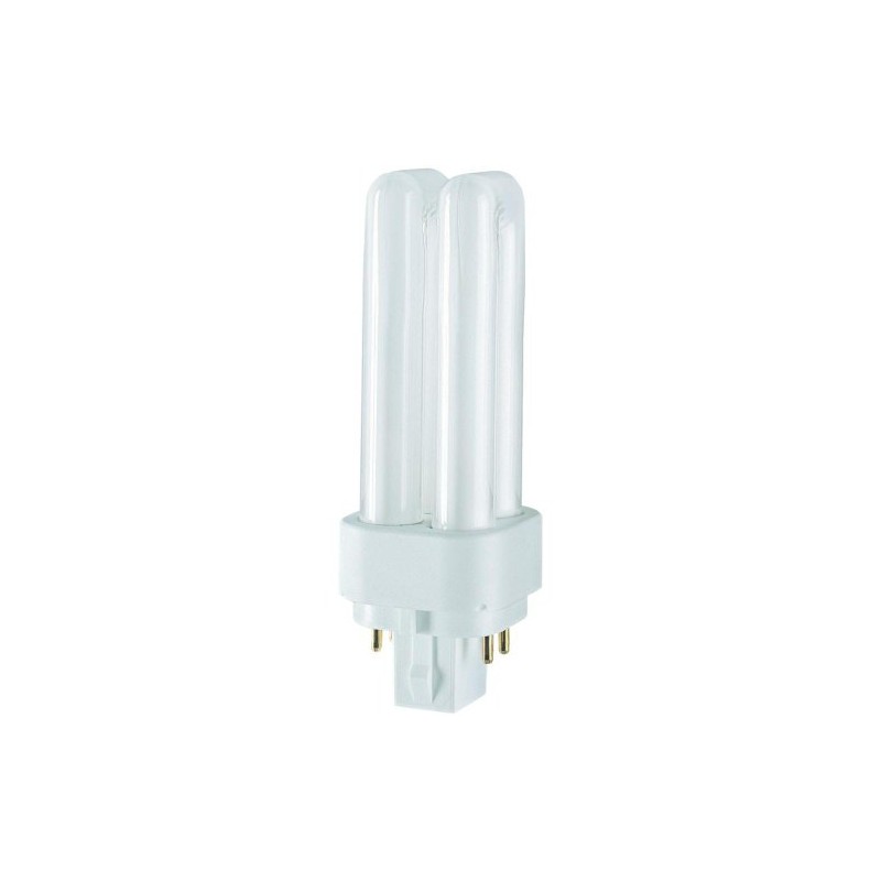 18W PLDE (4-pin) G24Q-2 Base Fluorescent Lightbulb - White