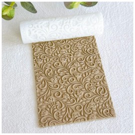 KEOKER Polymer Clay Texture Roller, Polymer Clay Roller for Making Earrings, Like Polymer Clay Texture Sheets, Great Work with Polymer Clay Cutters (Floral)