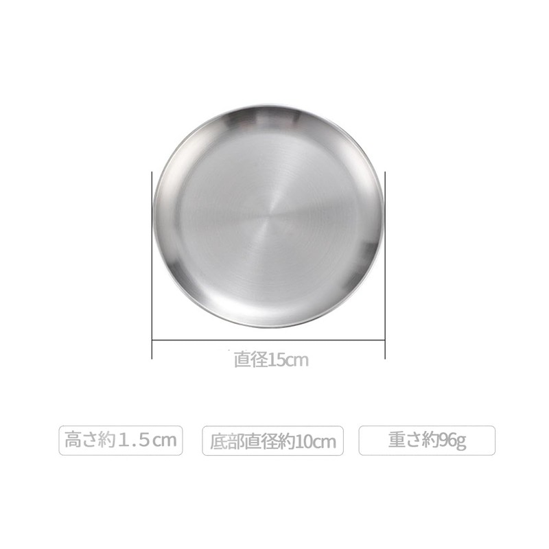 Desirable Stainless Steel Round Plate, Small Plate, Dinner Plate, Stainless