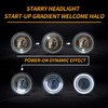 HARPUOU 7inch Flowing White/Amber DRL LED Motorcycle Start-up Headlight with