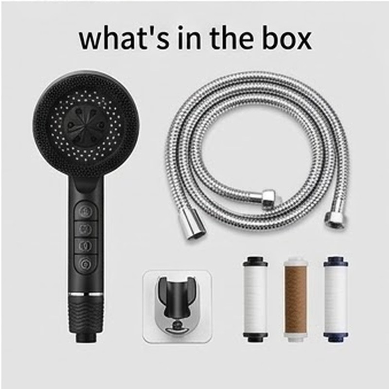 Filtered Handheld Shower Head with Silicone Massage Brush - 3