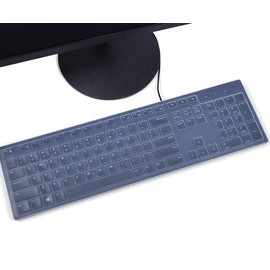 CASEDAO Clear Keyboard Cover Compatible with Dell KB216 KB216p KB216d / KM636 Wireless Keyboard, Dell Optiplex 5250/3050/3240/5460/7450/7050,Dell Inspiron AIO 3475/3670/3477 All-in one Desktop