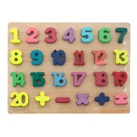 J.H. Company Rompecabezas Juguete Didactico Madera Numeros Letras M-092