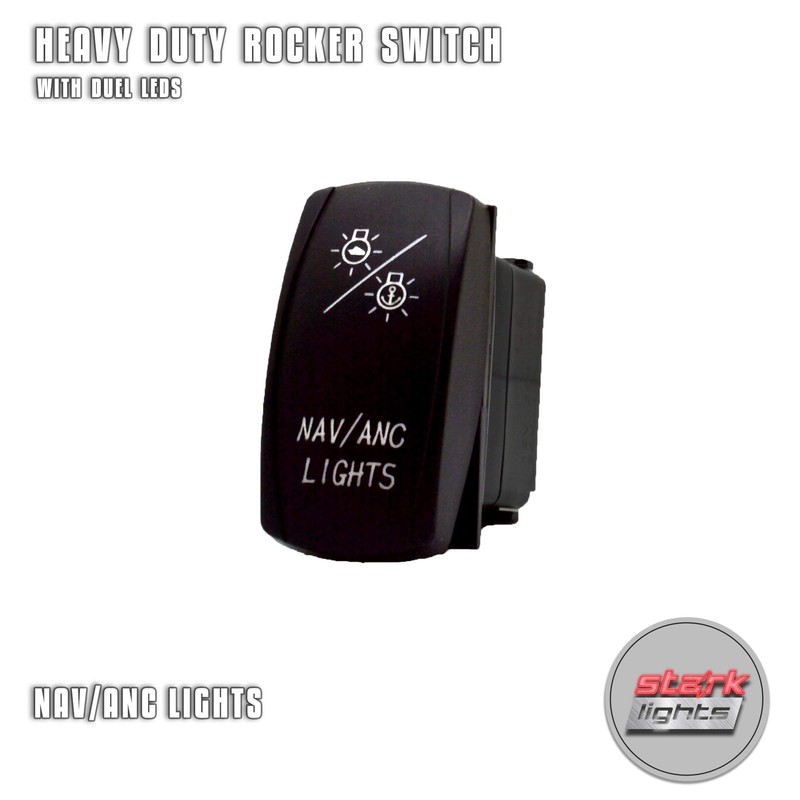 NAV ANC Lights - Blue - Laser Etched Toggle Switch