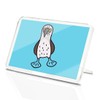 Classic Rectangle Magnet with Stand - Blue-footed Boobies Cartoon -