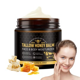 Beef Tallow Cream Organic - Beef Tallow Cream Organic for Face & Body - Face Cream Women Men - Body Lotion for Very Dry Skin - Moisturising Cream Face with Natural Beef Tallow and Honey