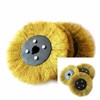 Portable Brass Plated Corrugated Wire Wheel for Rust Removal, Polishing,