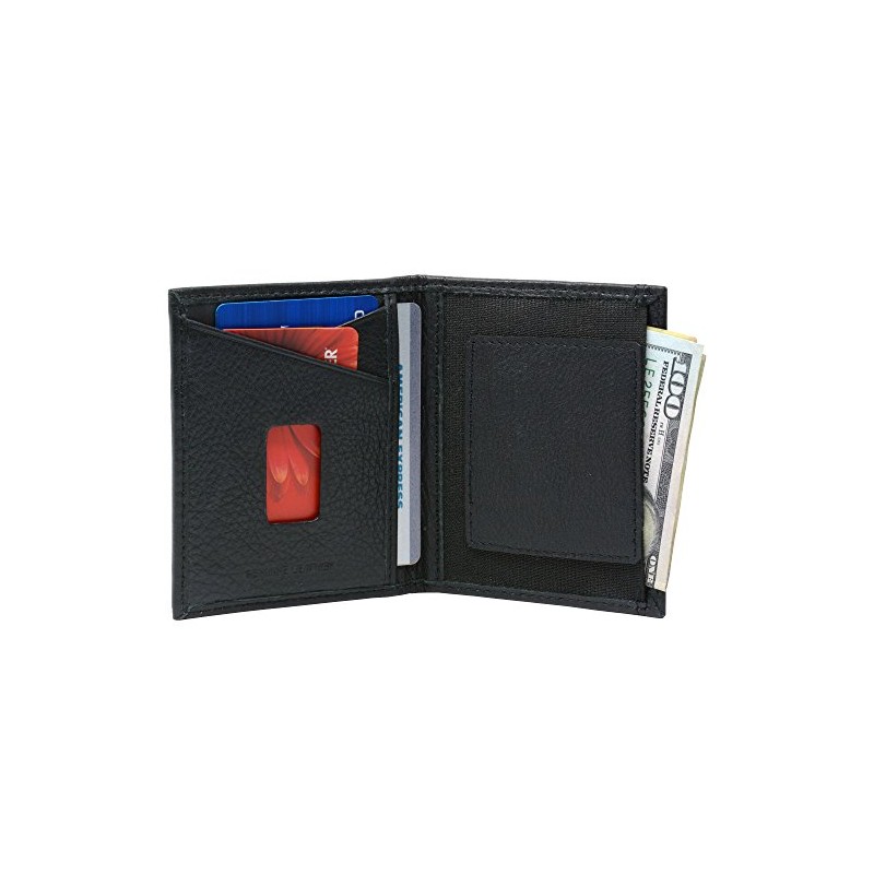 Alpine Swiss Double Diamond RFID Business Card Case Wallet Black