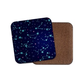 1 x Star Constellations Cork Backed Drinks Coaster - Astronomy Astrology #8436
