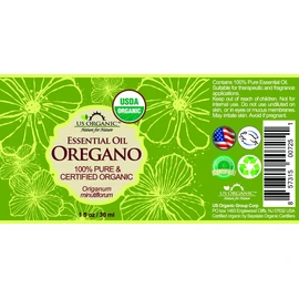 US Organic Aceite Esencial de Orégano (Oregano), 100% Puro, Orgánico USDA, Destilado al Vapor, Sin Diluir, para Difusor, Aromaterapia y Proyectos DIY, 30 ml