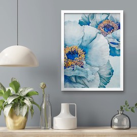 SIGNWIN Framed Vibrant Pastel Watercolor Flower Wall Art, Floral Botanical Wall Decor Prints, Nature Wilderness Wall Décor for Living Room, Bedroom - 8"x10" White
