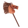 70cm Height Plush Horse Stick Toy Cute Expression 2 Sound