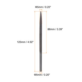 sourcing map 2pcs Pneumatic Round Files Set 5mm x 86mm Hardened Bearing Steel Coarse Cut Teeth Hand Tools for Metal Wood Sharpening