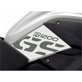 2 Stickers Compatible with Motorcycle R 1200 GS 2008-2012 White Tank (Grey)