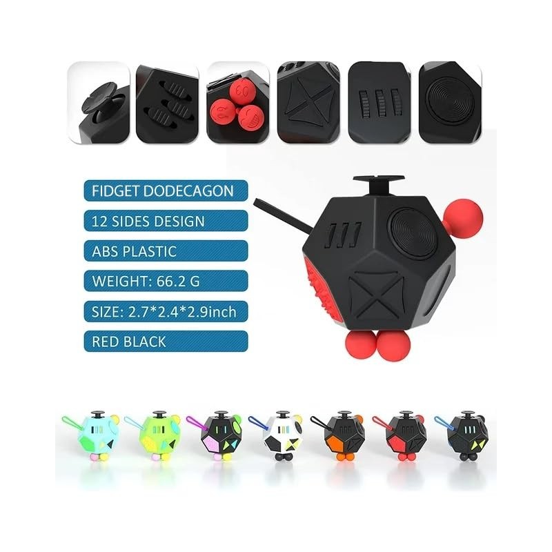 Fidget Dodecagon –12-Side Fidget Toys Cube Relieves Stress and Anxiety