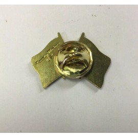 Louisiana/USA Double Flag LAPEL PIN  Made in USA Friendship flag