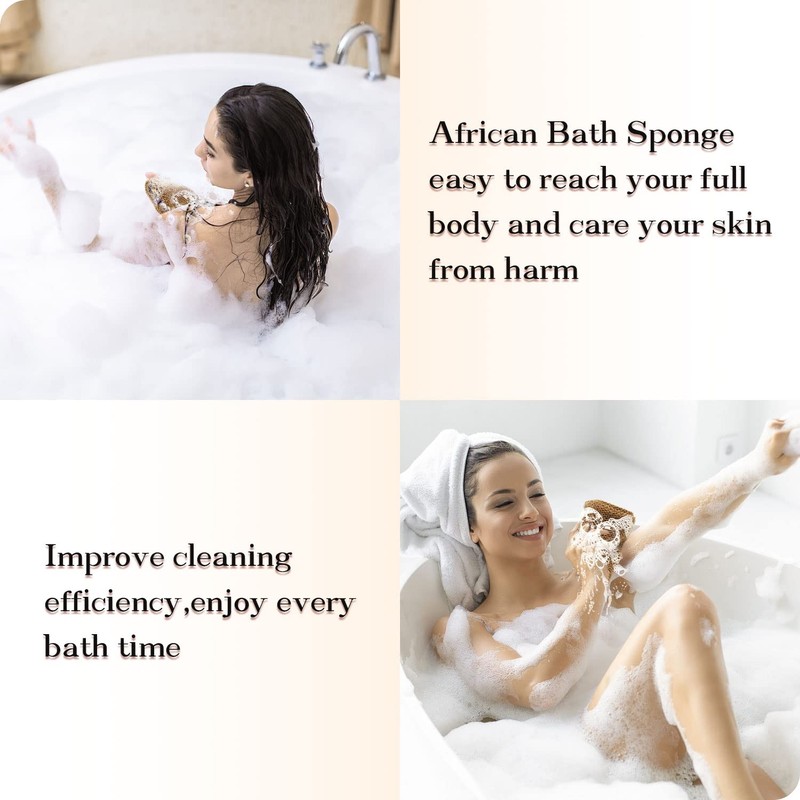 Dr.Pedi 3 Pieces African Net Sponge with Handles Long African