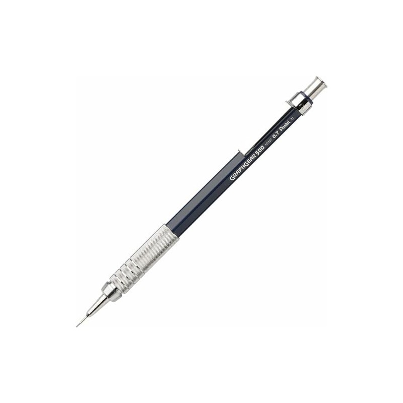 Pentel GraphGear 500 Mechanical Drafting Pencil, (0.7mm), Medium Line, Blue