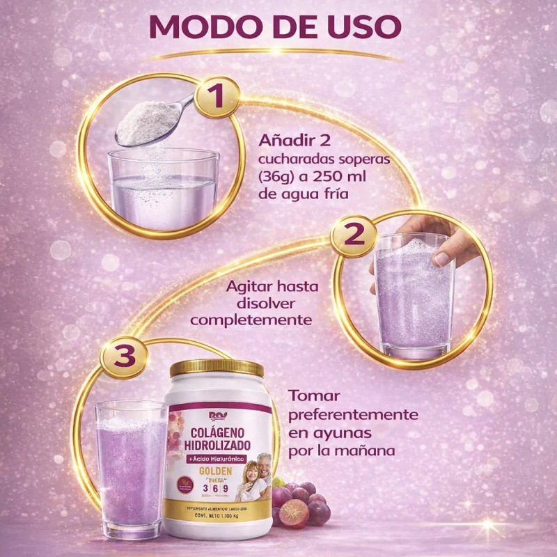 Colageno Hidrolizado Ácido Hialurónico Golden 1kg