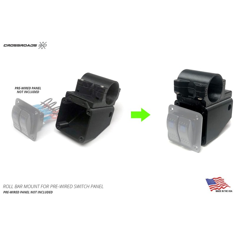 Crossroads 3D Roll Bar Mount for 2-Gang Pre-Wired Switch Panel