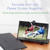 12-inch Phone Screen Magnifier, Foldable Phone Stand with Screen Magnification