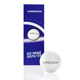 SUMBONUM Surlyn Golf Balls 3 Pack – High Durability, Low Spin for Maximum Distance, Straight Flight & Cut-Resistant Cover, Ideal for Beginners & High Handicappers, Long-Lasting Performance