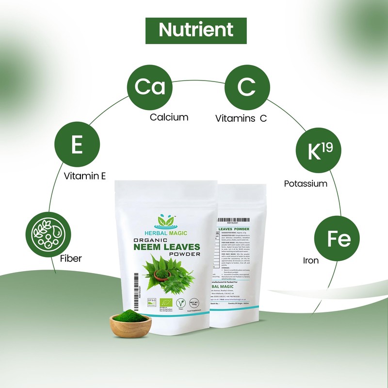 Herbal Magic's Organic Neem Leaves Powder Face Mask - Sparkle