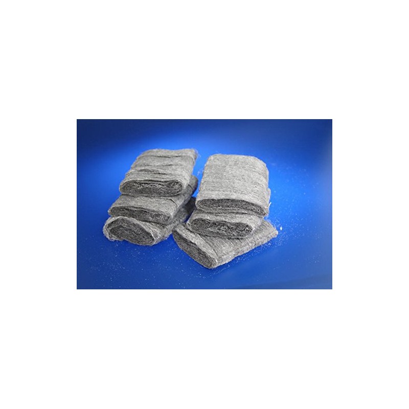 6 x Stahlwoll Pads Putzkissen XL 9x8x2,5 cm - verseift