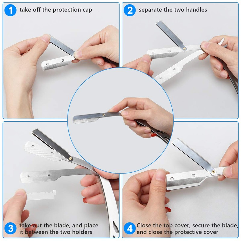 Ahier Beard Shaping Tools, 5-in-1 Beard Shaping Set with Straight