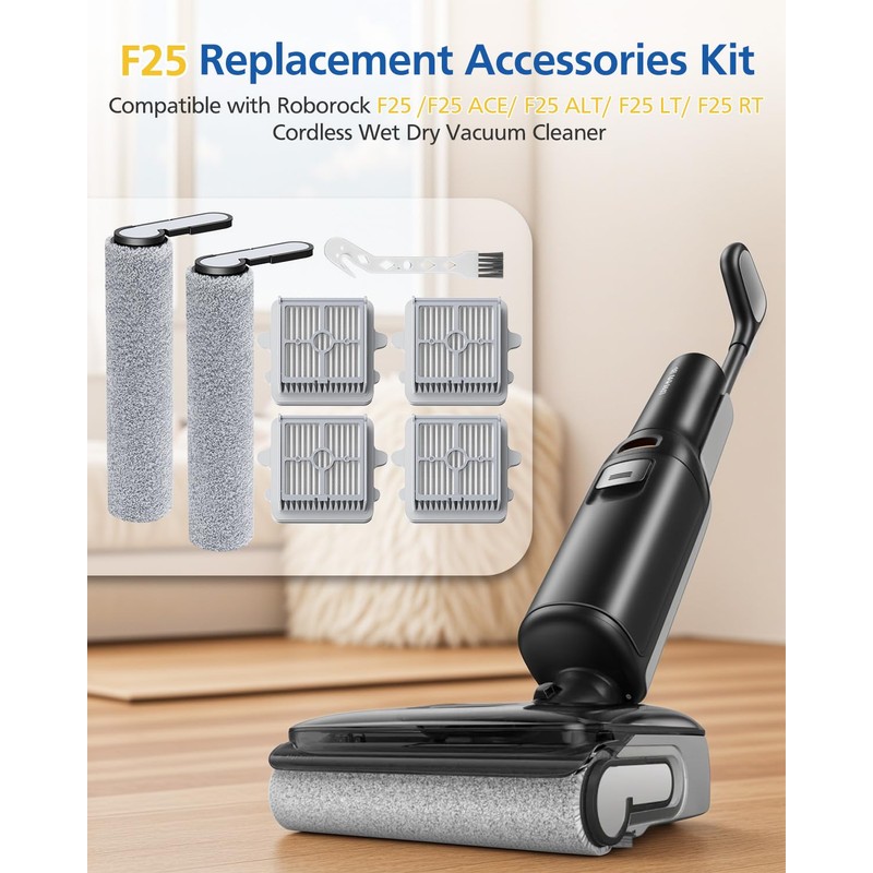 F25 Brush Roll and HEPA Filter Replacement Kit Accessories Compatible