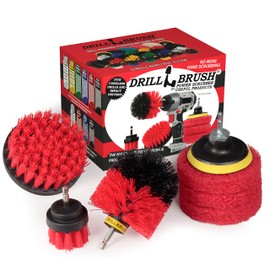 Drillbrush - Drill Brush Kit - Rotary Drill Brush Cordless Scrubber - Deck Scrub Brush - Scrub Brush Kit - Concrete Cleaner Brush - Marble Brush - Brick Cleaner - Stone Cleaning - Ceramic Tile Cleaner