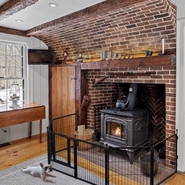 FXW Fence-to-Wall Anchor (Pack of 4) for Use with Dog Playpen in Yard, Garden, Doorways, Fireplace, Indoor/Outdoor, Fits All Heights of FXW Rollick/Homeplus/Aster Playpen, Black│Patented